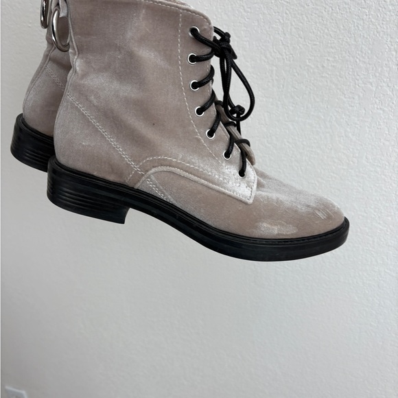 Dolce Vita Silver Velvet Bardot Booties - Picture 4 of 7